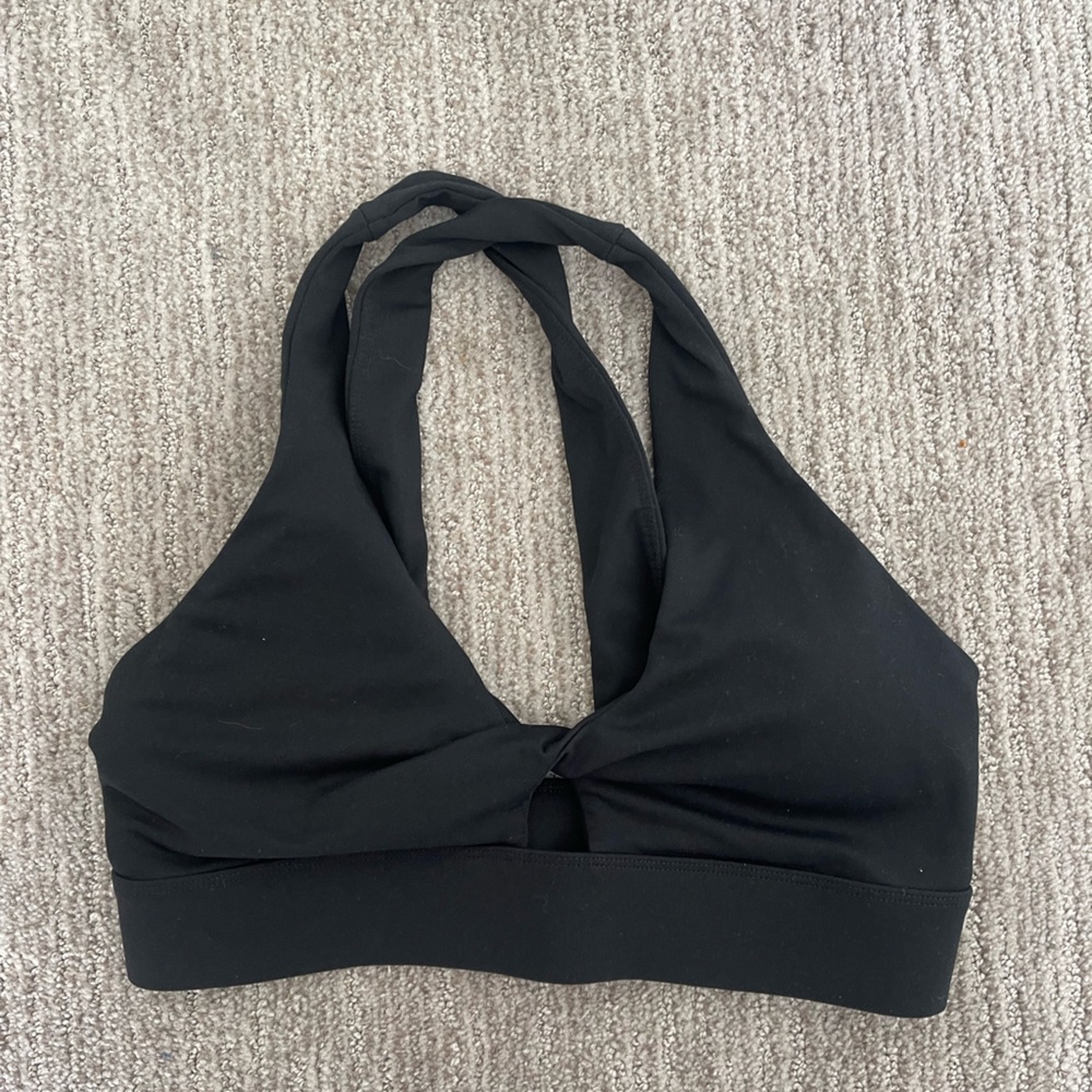 Black Sports Bra - Racerback Active Top